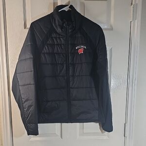 NWT Under Armour Wisconsin HSTORM Men's Black Puffer Jacket Large